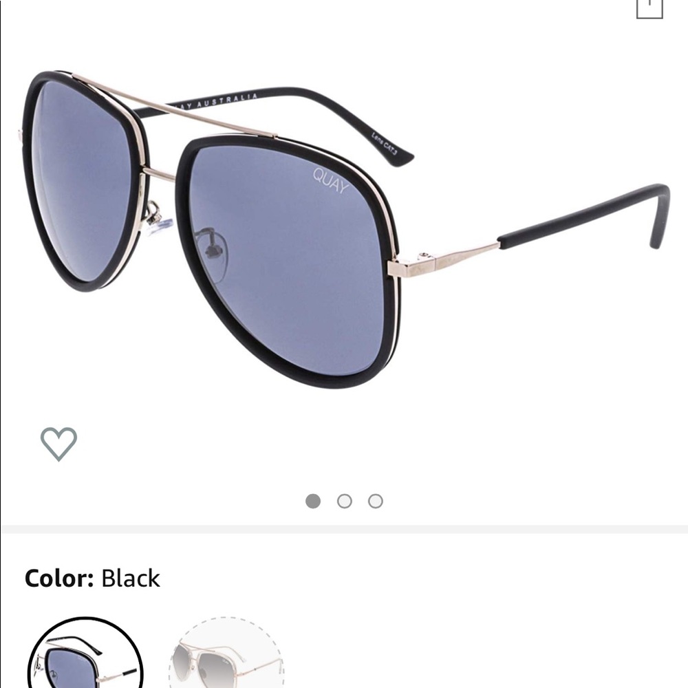 Black oversized quay sunglasses